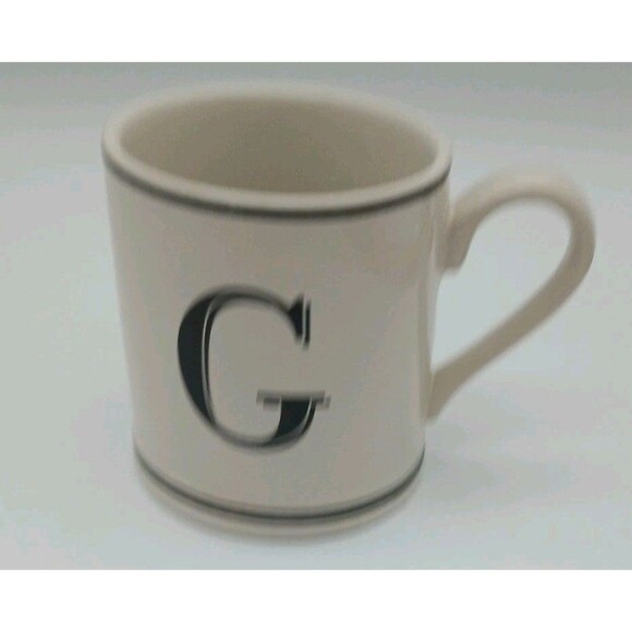Sur LA table Mini Mug G Monogram 6oz White Black - Picture 5 of 5
